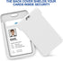 JINEASY 2 Pack White Hard Plastic ID Badge Holder, Vertical Lanyard ID Card Case