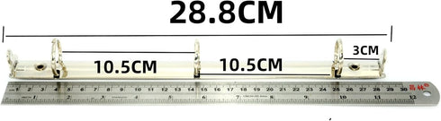 JJNUSA 2 Pieces Metal Standard Letter Size Notebook 3-Ring Binder Mechanism Replacement Kit, 3 O Rings
