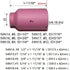 RIVERWELD TIG Gas Lens alumina nozzle ceramic cups 54N15 (#7 7/16") for WP 17 18 26 TIG Welding Torch 10pk