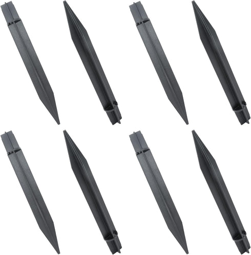 8PCS 8.25 Inch Torch Stake Pathway Light Replacement, Plastic Solar Stake for Garden and Pathway Lamps (Head Dia