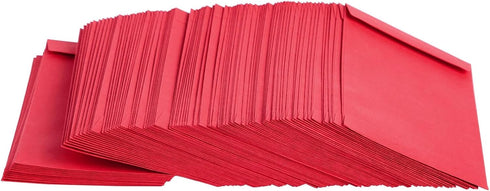 Okuna Outpost Red Envelopes for Money - 3.5 x 6.5 in, 100 Pack Paper Holders for Cash & Coins