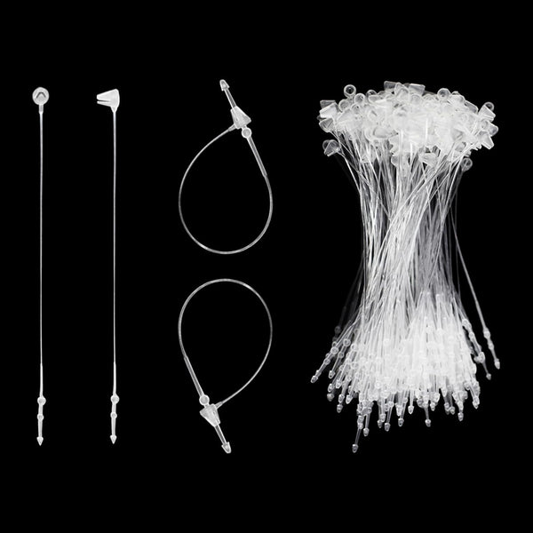 2000Pcs White Plastic Fastener Hang Tag Snap Lock Price Pins for Retail Store (3 Inch)