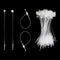 2000Pcs White Plastic Fastener Hang Tag Snap Lock Price Pins for Retail Store (3 Inch)
