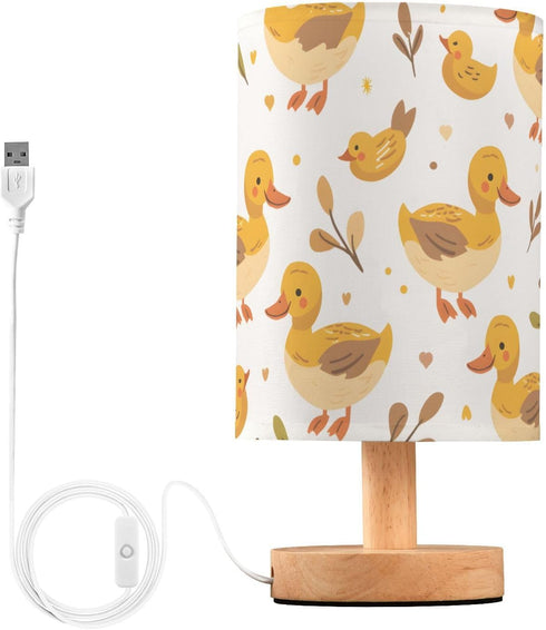 MFTJYO Bedside Table Lamp Duck Yellow Farm Table Lamp for Bedroom Nightstand Lamp