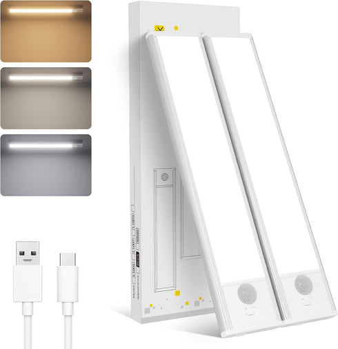 ORALUCE Under Cabinet Lighting Rechargeable Magnetic, 8inch LED Motion Sensor Light Indoor