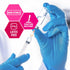 MED PRIDE Disposable Blue Nitrile Gloves, Pack of 200, Ideal for Medical, First Responders, and More