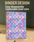Spiral Journal Notebook for Women,A5 College Ruled Notebooks 6"x 8.4", 120 Pages Lined Journal with Premium Thick Paper,Perfect for School Office Home Gifts(Mermaid Fish Scale)
