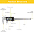 Adoric Digital Caliper, Electronic Stainless Steel Body with Large LCD Screen, 0-6 Inches, Inch/Millimeter Conversion