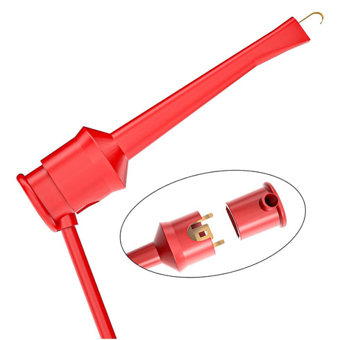 Goupchn Silicone Test Leads - 5PCS Test Hook to Hook Cables Wires with Dual IC Test Hooks Clips for Electronic Testing