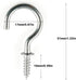 E-outstanding Cup Hook 50PCS, 1-1/4 Inch Self-Tapping Screw-in Ceiling Hanger, Round Open End Eye Bolt Hooks