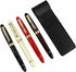 Gullor 4 PCS Fountain Pen Set in 4 Bright Colors with Pen Pouch