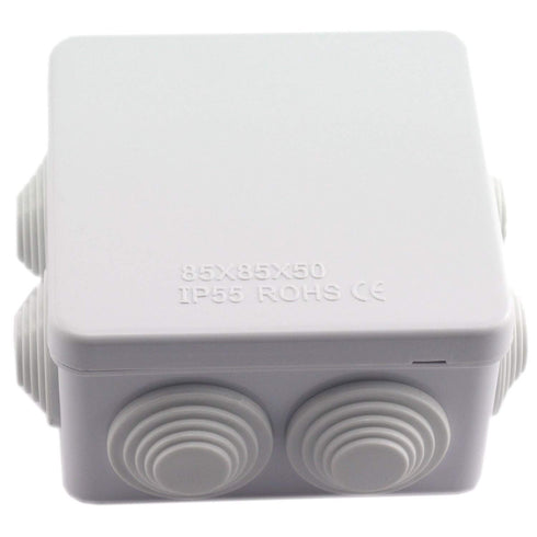 DGZZI 1PC ABS Plastic IP55 Waterproof Junction Box, DIY Outdoor Electrical Connection Box 85x85x50mm (3.4"x3.4"x2")