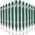 Ballpoint Pen with Stylus Tip - Soft Touch Click Metal Pen, 1.0mm Medium Point, Black Ink, 12 Count Dark Green