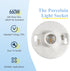 Saysurey 6 E26 Bulb 660w 250v Pcs Medium Base Ceiling Lamp Holder Keyless Light Sockets White Socket Incandescent