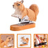 Stapler Set 1PC Wooden Animal Stapler, Squirrel Staplers for Desk, Squirrel Desktop Stitcher Handmade Wood Carving Statue Sculpture for Office Stationery Office Stapler by Zerodeko