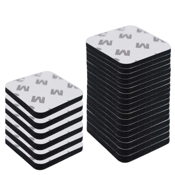 60PCS Black Double Sided Foam Tape - Strong Self-Adhesive Mounting Pads, 1.58" Diameter for Various Surfaces