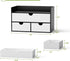 Wisuce Desk Organizer with Drawers, Bamboo Desktop Storage for Makeup Dresser, No Assembly Required