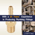 LTWFITTING Brass Barb Fitting Coupler - 3/16-Inch Hose ID x 1/8-Inch Male NPT, Pack of 5