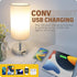 Yarra-Decor Bedside Lamp with USB Port, Touch Control 3 Way Dimmable Nightstand Lamp with Round White Shade