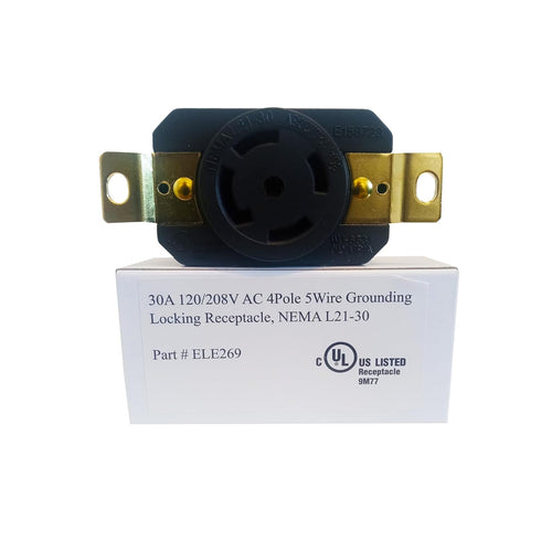 OCS Parts NEMA L21-30 Receptacle, 120/208V - 30A - 4 Pole 5 Wire, cUL Listed