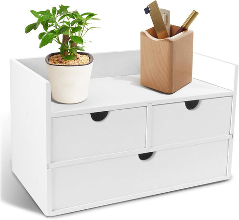 Charmewooden Desk Organizer with Drawers Countertop Drawer Organizer Drawers for Desk Top