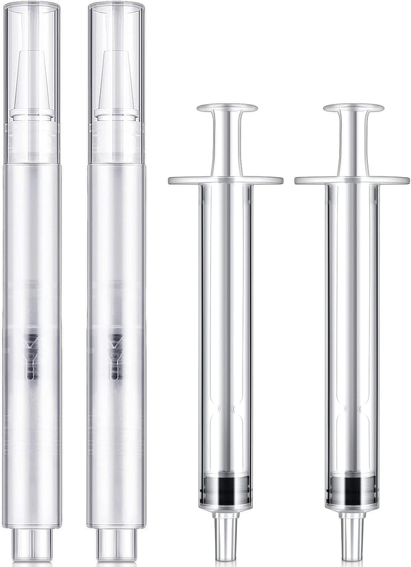 Touch Up Paint Pens 2 in 1 Pack, Refillable Brush Pen & Empty Oil Pen for Touch Up Wall Cabinets Furniture Wood (3 ml,