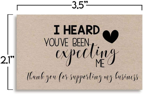 You've Been Expecting Me Thank You Customer Appreciation Package Inserts, 100 2" X 3.5” Insert Cards by AmandaCreation