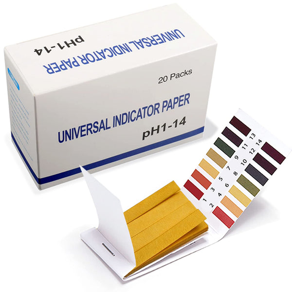 20 Pack pH Test Strips, 1600 Strips pH. 1-14 Universal pH Test