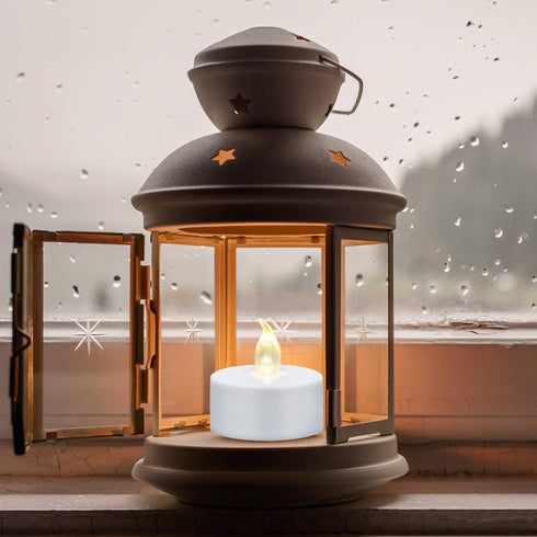 200 Pack 200+ Tea Light, Flameless LED Tea Lights Candles Flickering red Hours Battery-Powered Tealight Candle. Ideal