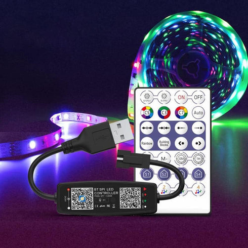 Vrabocry WS2811 WS2812B SK6812 WS2812 28Keys 5V LED Controller Bluetooth Music with MIC for Pixel LED Strip Light APP