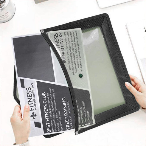 File Holder Transparent File Folder for Document Expanding File Wallet - A4 Wallet Plastic Wallets Clear Poly Envelopes