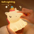 AGEK Dimmable Unicorn Night Light for Kids, Silicone Baby Nursery Night Light LED Unicorns Lamp Rechargeable Bedside