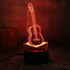 3D 7 Dependable Industries inc. Essentials Rock & Roll Guitar LED Light Color Changing Table Lamp Night Light