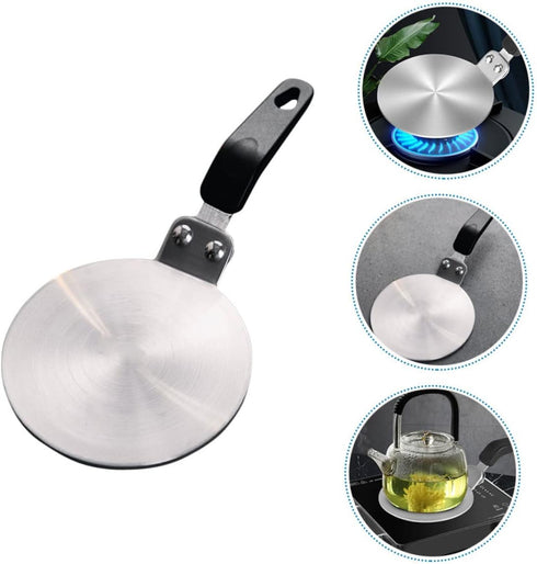 10-Inch Stainless Steel Heat Diffuser Plate for Induction Cooktops Cooking Heat Plate for Stovetop and Electric Stove