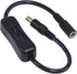 PLCPDM DC5.5x2.1/2.5mm Male to Female Power Extension Cable Cord with Switch-Button for Routers LED Lights