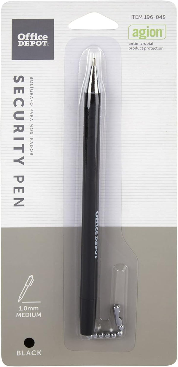 FORAY Office Depot Security Counter Pen, Refill, Medium Point, 1.0 mm, Black Ink