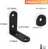 20 2x2 Inch (20 Pack) Pcs L Corner Brackets Black Heavy Duty L Bracket for Joint Right Angle Shelf Support Corner