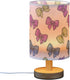 Amooorous Fake Glitter Cartoon Bow Pink Modern Table Lamps Baby Night Light for Porch Lamp for Study Desk Small
