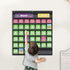 EAMAY Monthly Calendar Pocket Chart for Classroom with 71 Cards, Kids Learning Supplies for Home and Homeschool (Black)