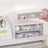 Desk Organizer-Stackable Storage Drawers, Plastic Stackable Drawers Perfect for Collection Small Item/Cosmetic Office Organizer - 3 drawers (White) by kulusion