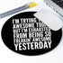 Funny Quotes Round Mouse Pad, "To Be Awesome" Quote Mat, 7.9"X7.9" Inch