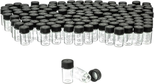 SE Glass Vials with 1" x 9/16" Diameter (Pack of 144)