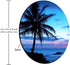 Tropical Paradise Ocean Beach Scene Mouse Pad, Anti-Slip Rubber Round Mat for Working and Gaming
