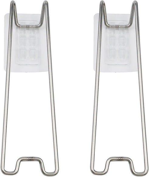 MY MIRONEY 5Pcs Silver Metal Adhesive Easel Back Stand for Photo, Paintings Display, 7.09" Height