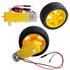 2pcs DC3-6V TT Motor: 1:48 Reduction Ratio Gearbox with Hookup Wires for Robotics DIY