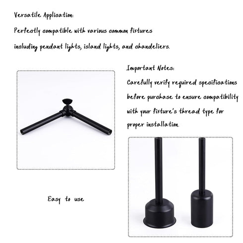 XFJYMXDM 6 5.91 Inches M10 PCS Threaded Extension Rod, Down Rods for Pendant Lights for Lighting Fixture Downrods