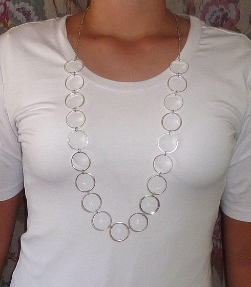 Hidden Hollow Beads Hello Beautiful! Fashion Lanyard, Women's Super Strong Chain ID Badge Holder, 36" Long