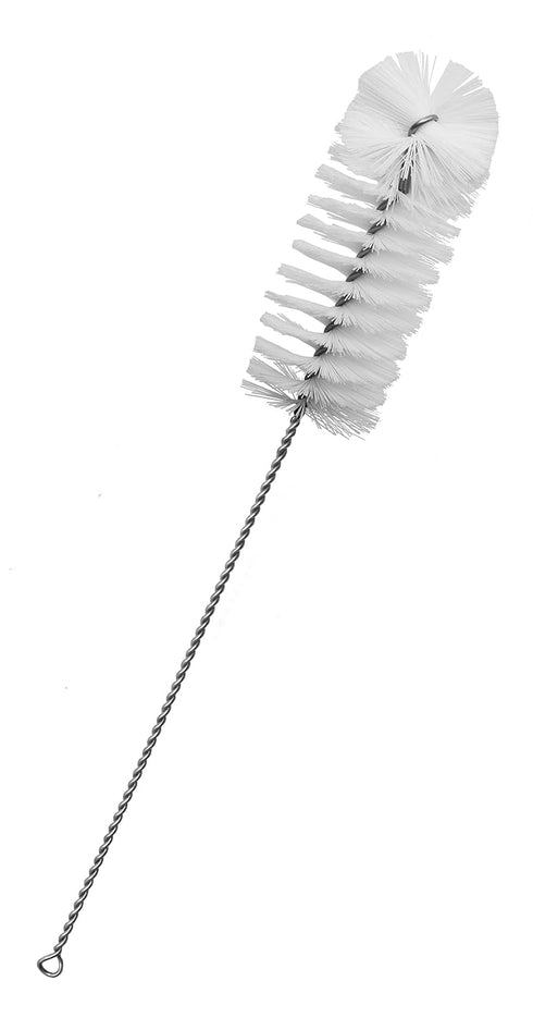 EISCO Nylon Cleaning Brush with Fan-Shaped End, 18" - Twisted Stainless Steel
