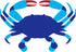 20"x12" CafePress Crab Wall Decal Oval Wall Decal, Vinyl Peel, Reusable Cling