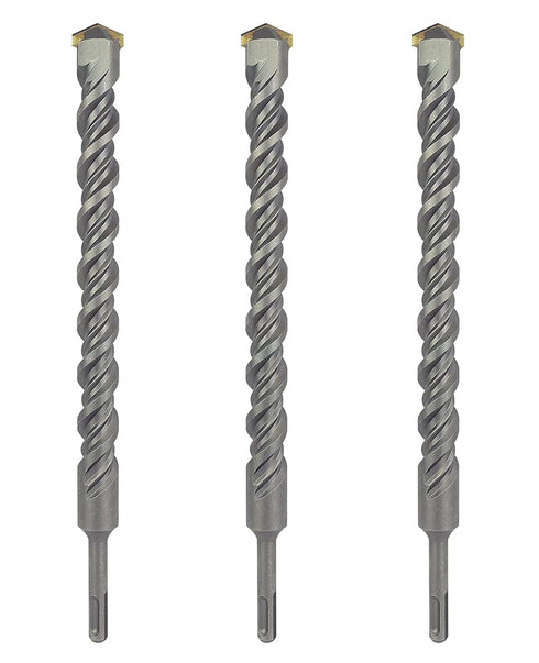 SDS Plus Hammer Drill Bit 3Pcs, 9/16 in. x 6 in. for Masonry Concrete Rock Drill